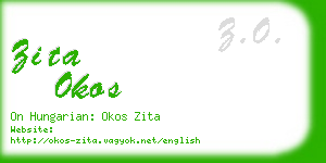 zita okos business card